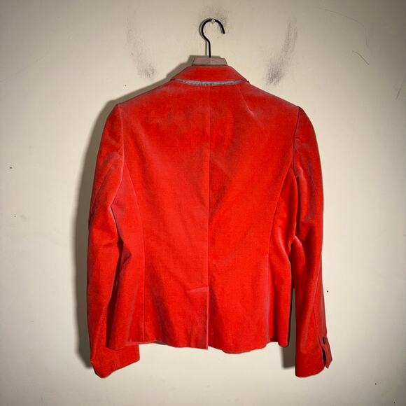 J.CREW Schoolboy coral velvet special occasion party office wear blazer 6 - Picture 6 of 7